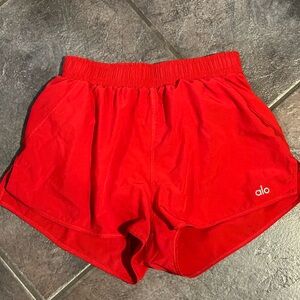 Alo Yoga Red Shorts